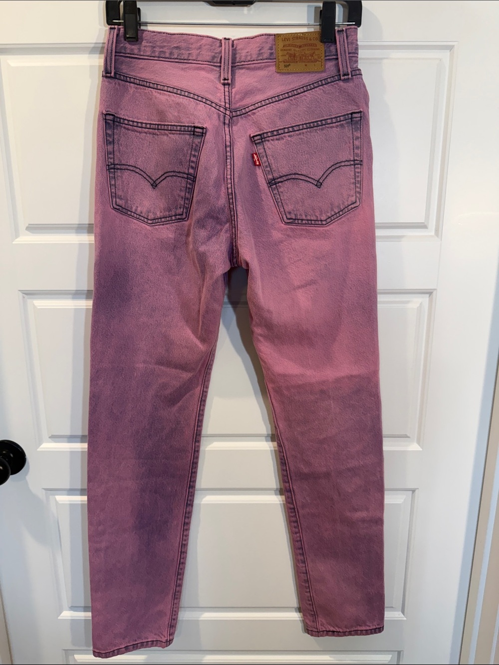 Levi’s pink dyed 501’s 26 x 32